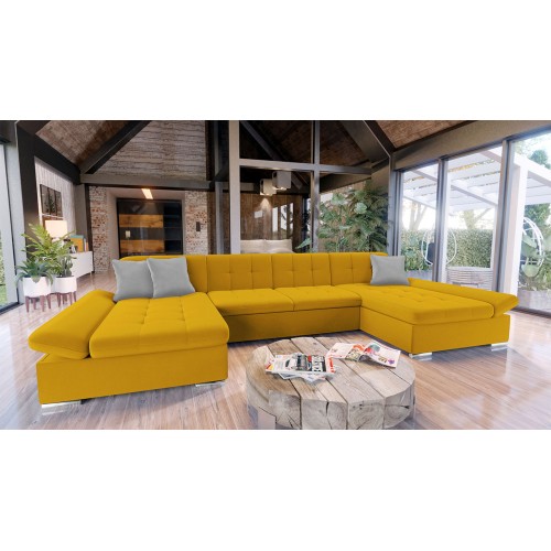 Γωνιακός καναπές Art Maison Albertson - Gray (360x160x75εκ)