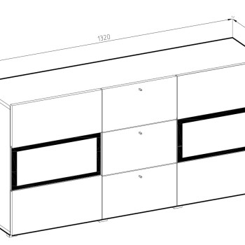 ΜΠΟΥΦΕΣ ART MAISON ALTADENA - WHITE (132x39x69εκ.)