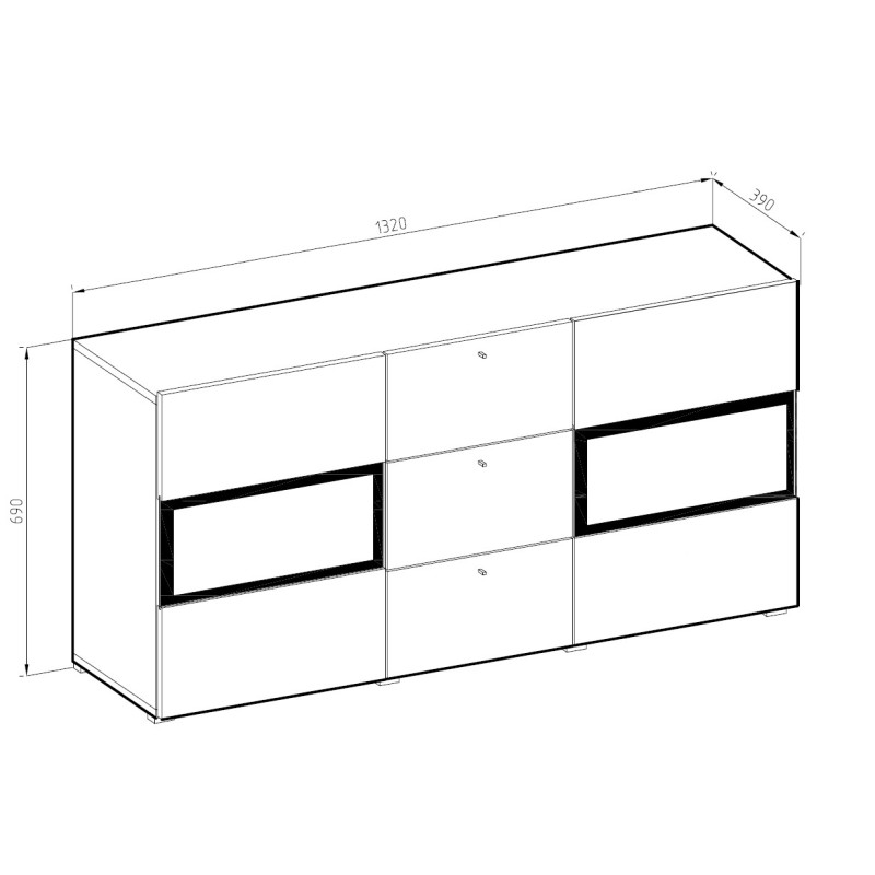 ΜΠΟΥΦΕΣ ART MAISON ALTADENA - WHITE (132x39x69εκ.) ΜΠΟΥΦΕΣ ART MAISON ALTADENA - WHITE (132x39x69εκ.)
