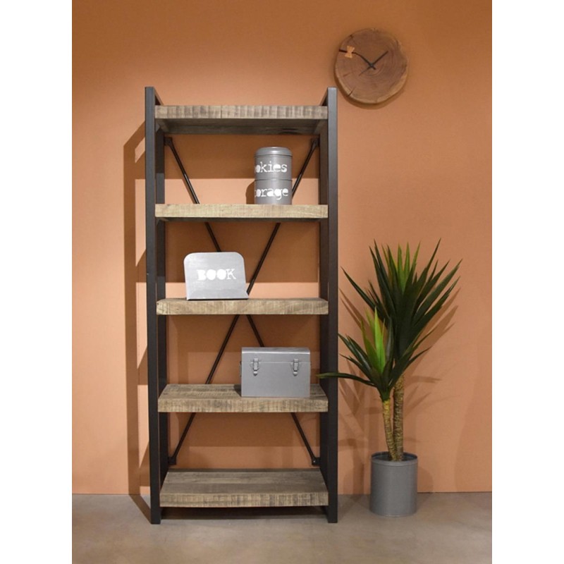 ΒΙΒΛΙΟΘΗΚΗ ART MAISON BAKERSFIELD - NATURAL BLACK (80x45x185εκ.) ΒΙΒΛΙΟΘΗΚΗ ART MAISON BAKERSFIELD - NATURAL BLACK (80x45x185εκ.)