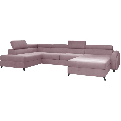 Γωνιακός καναπές Δεξιά Γωνία Art Maison Andes - Pink (370x190x98εκ)