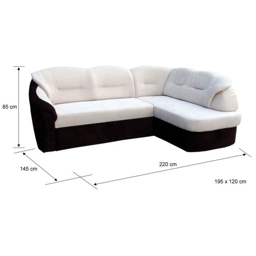 Γωνιακός καναπές Δεξιά Γωνία Art Maison Amenia - Cream (220x160x85εκ.)
