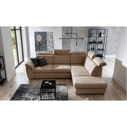 Γωνιακός καναπές Δεξιά Γωνία Art Maison Addison -  White Gray (260x210x102εκ)