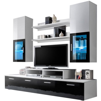 ΣΥΝΘΕΤΟ ΣΑΛΟΝΙΟΥ ART MAISON AUBERRY - WHITE BLACK (200x45x190εκ.)