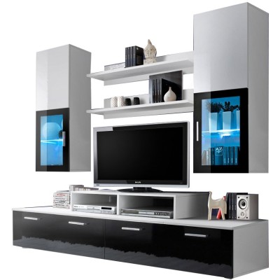 ΣΥΝΘΕΤΟ ΣΑΛΟΝΙΟΥ ART MAISON AUBERRY - WHITE BLACK (200x45x190εκ.)