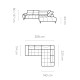Γωνιακός καναπές Αριστερή Γωνία Art Maison Angelica - Gray (308x220x80εκ)
