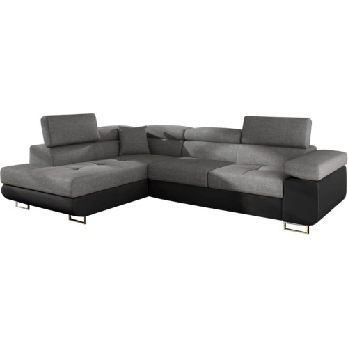 Γωνιακός καναπές Δεξιά Γωνία Art Maison Ancram - Gray Black (275x202x90εκ.)