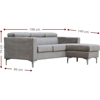 Γωνιακός καναπές Art Maison Ricon - Gray Γωνιακός καναπές Art Maison Ricon - Gray