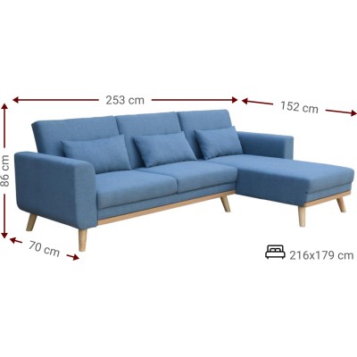 Γωνιακό καναπές Art Maison Rose - Blue Γωνιακό καναπές Art Maison Rose - Blue