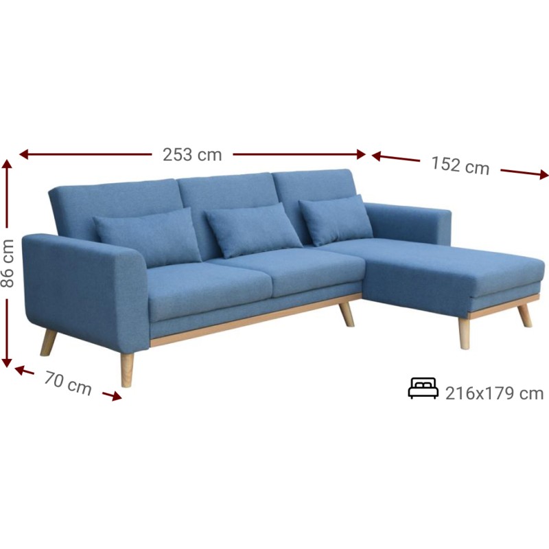 Γωνιακό καναπές Art Maison Rose - Blue Γωνιακό καναπές Art Maison Rose - Blue