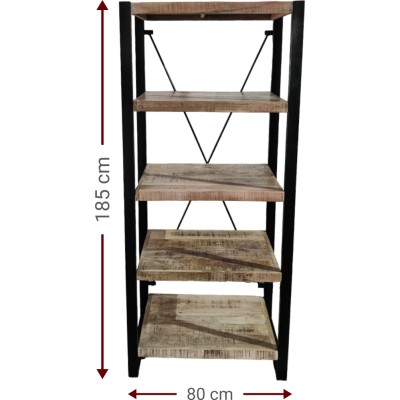 ΒΙΒΛΙΟΘΗΚΗ ART MAISON BAKERSFIELD - NATURAL BLACK (80x45x185εκ.) ΒΙΒΛΙΟΘΗΚΗ ART MAISON BAKERSFIELD - NATURAL BLACK (80x45x185εκ.)