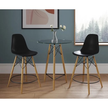 ΣΚΑΜΠΟ ΜΠΑΡ ART MAISON ANGWIN - BLACK (46x54x108εκ.)