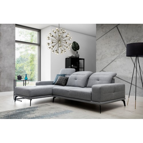 Γωνιακός καναπές Δεξιά Γωνία Art Maison Argyle - Gray (265x175x77εκ)