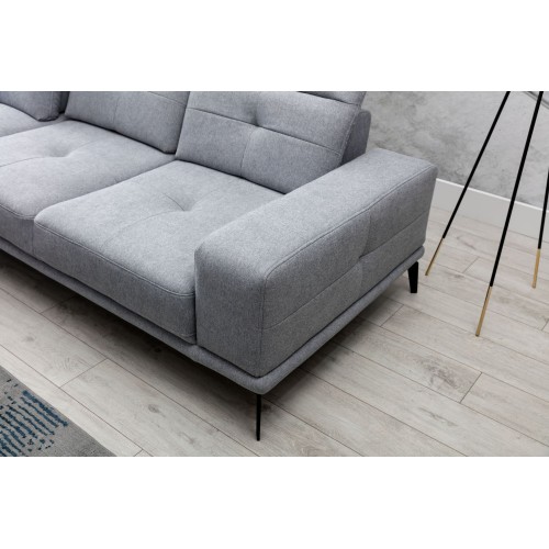 Γωνιακός καναπές Δεξιά Γωνία Art Maison Argyle - Gray (265x175x77εκ)