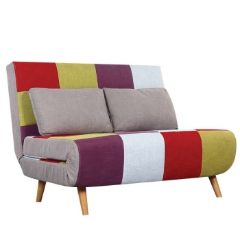 Καναπές-Κρεβάτι Art Maison Elliot Ύφασμα Patchwork 120Χ89εκ.-120Χ89Χ42-87εκ. - ΚΡΕΒ.120Χ190Χ28εκ.