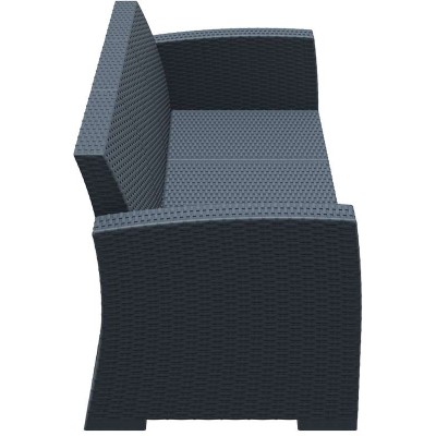 Καναπές Τριθέσιος Πολυπροπυλενίου Art Maison Fredericia - Dark Gray (198X79X79εκ.)