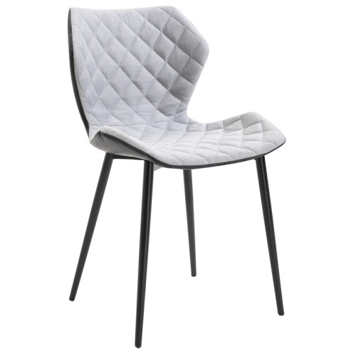 Καρέκλα 2 Τεμαχίων Art Maison Vordingborg - Gray Black (48x51x79εκ.)