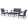 Σετ Σαλονιού 4 Τεμαχίων με μαξιλάρι Art Maison Hedensted - Dark Gray (128x77x89εκ.)