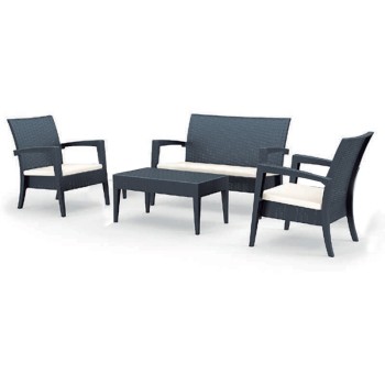 Σετ Σαλονιού 4 Τεμαχίων με μαξιλάρι Art Maison Hedensted - Dark Gray (128x77x89εκ.)