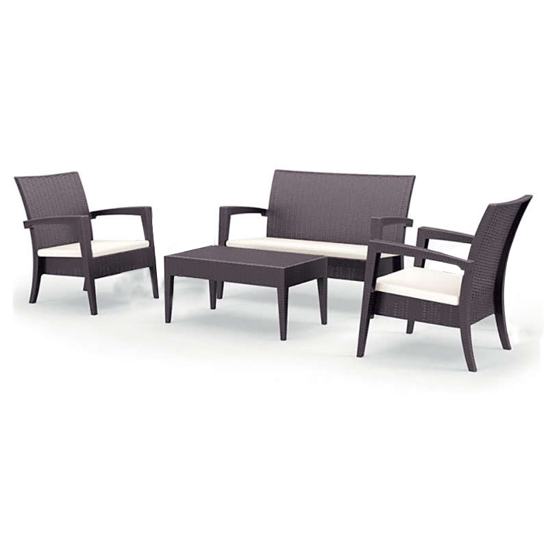 Σετ Σαλονιού 4 Τεμαχίων με μαξιλάρι Art Maison Hedensted - Brown (128x77x89εκ.)