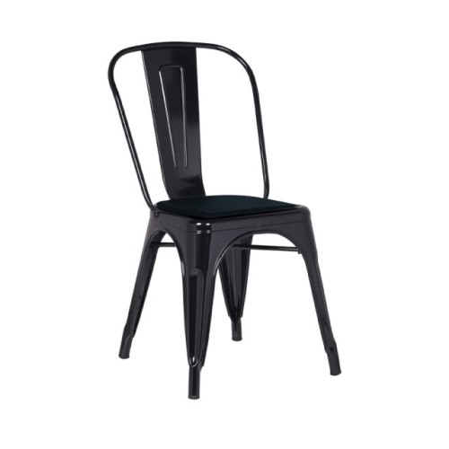 Καρέκλα με Pvc Art Maison Olstykke - Black (44X53X83εκ.)