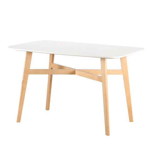 Τραπέζι Art Maison Ringsted - White Natural (120x80x75εκ)