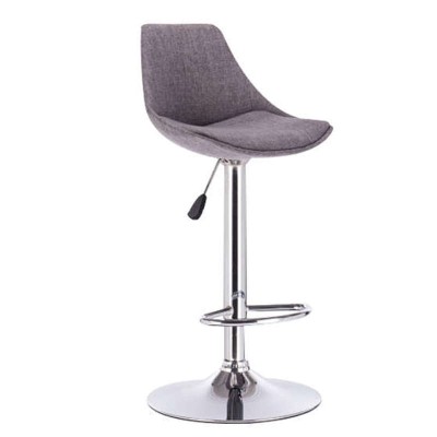 Σκαμπό Μπάρ Art Maison Hammel 2τμχ Γκρί Ύφασμα 38x46x105εκ.-38Χ46Χ63-83/85-105εκ.