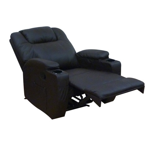 Πολυθρόνα Relax Art Maison Slagelse - Black PU (85Χ93Χ104εκ.)