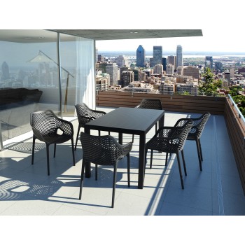 Σετ Τραπεζαρίας κήπου 7 Τεμαχίων Art Maison Frederikssund - Dark Gray (140Χ80Χ75εκ)