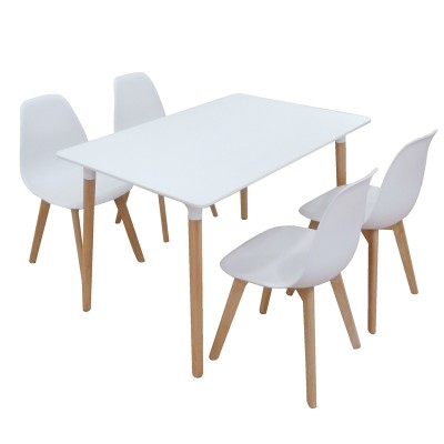 Σετ Τραπεζαρίας 5 Τεμαχίων Art Maison Kalundborg - White Natural (120x80x72εκ)