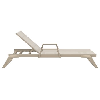 ΞΑΠΛΩΣΤΡΑ ART MAISON MANTA ΜΕ ΜΠΡΑΤΣΑ TAUPE/TAUPE ΑΛΟΥΜ-ΠΟΛ/ΝΙΟΥ-210X72X31εκ.