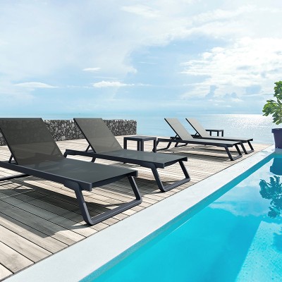 Ξαπλώστρα Art Maison Aabenraa - Dark Gray Black (210x72x31εκ.)