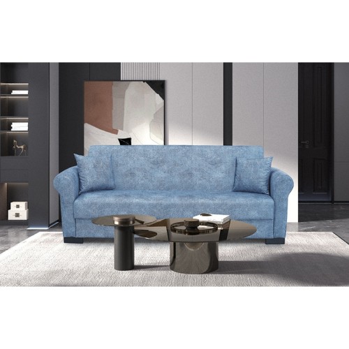 Καναπές Κρεβάτι Τριθέσιος Art Maison Herning - Blue Gray (210Χ80Χ75εκ)
