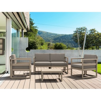 Σετ Κήπου 4 Τεμαχίων με μαξιλάρια Art Maison Vojens - Light Brown (138x75x75-73x72x75-65x65x33εκ.)