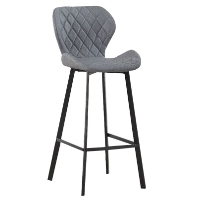 Σκαμπό Μπάρ Art Maison Nyborg 2τμχ Γκρί Ύφασμα 48x46x73/106εκ.-48X46X106εκ.