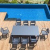 Σετ Τραπεζαρίας κήπου 9 Τεμαχίων Art Maison Losning - Dark Grey (100x180/220x75εκ.)