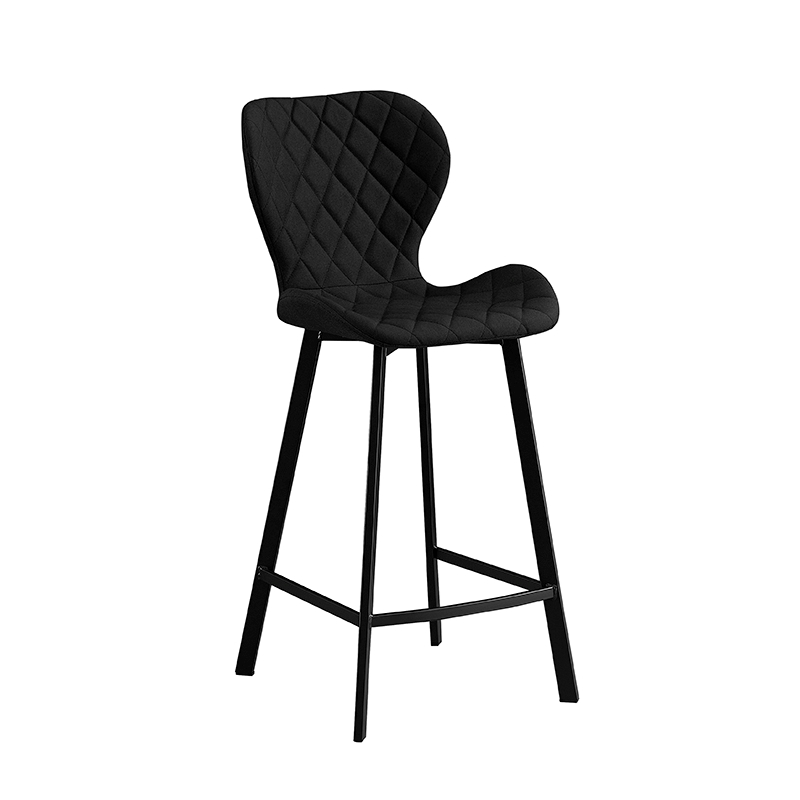 Σκαμπό Μπάρ Art Maison Nyborg 2τμχ Μαύρο Ύφασμα 48x46x65/97εκ.-48X46X65/97εκ.