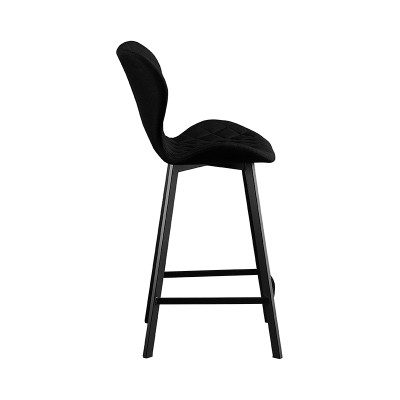 Σκαμπό Μπάρ Art Maison Nyborg 2τμχ Μαύρο Ύφασμα 48x46x65/97εκ.-48X46X65/97εκ.