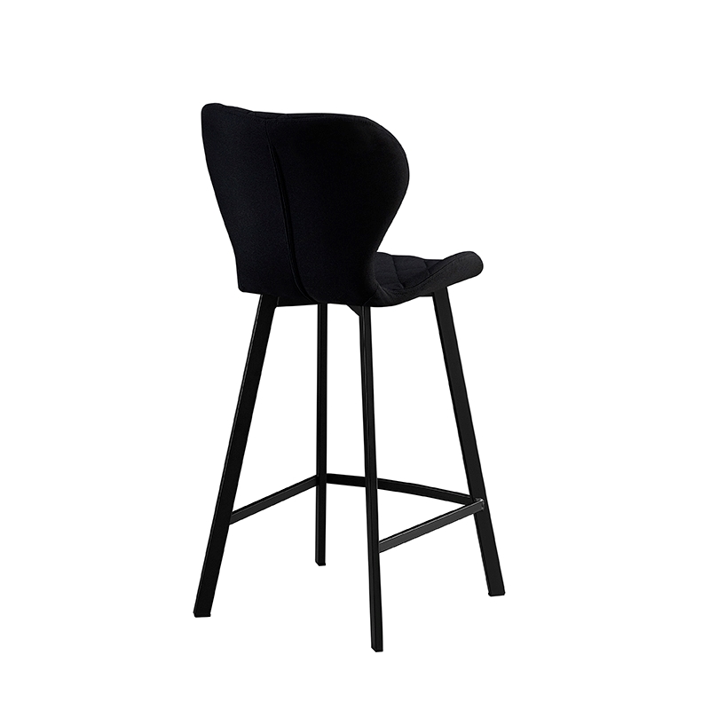 Σκαμπό Μπάρ Art Maison Nyborg 2τμχ Μαύρο Ύφασμα 48x46x65/97εκ.-48X46X65/97εκ.