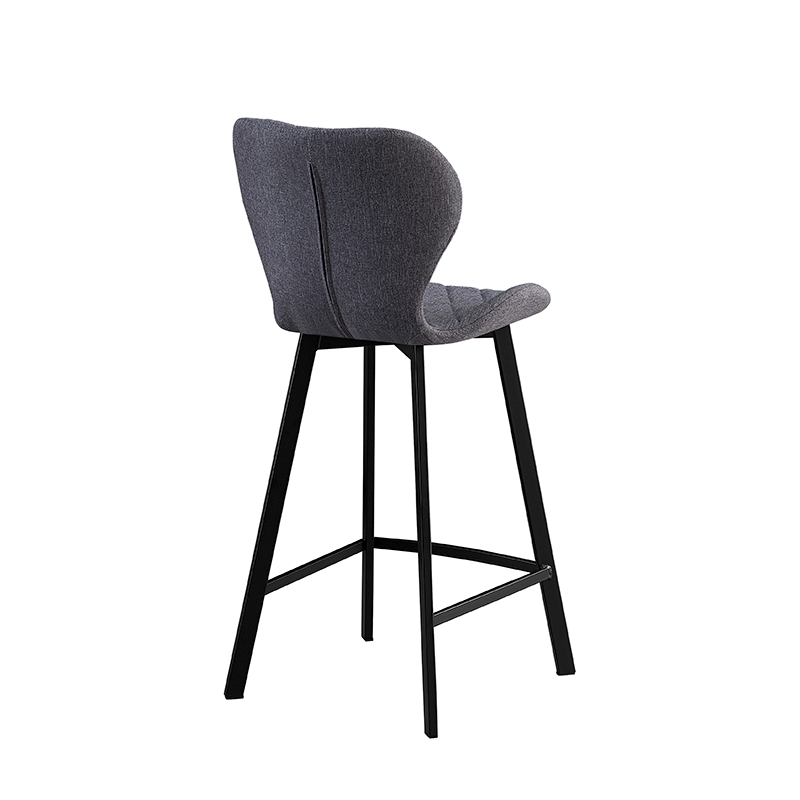 Σκαμπό Μπάρ Art Maison Nyborg 2τμχ Γκρί Ύφασμα 48x46x65/97εκ.-48X46X65/97εκ.