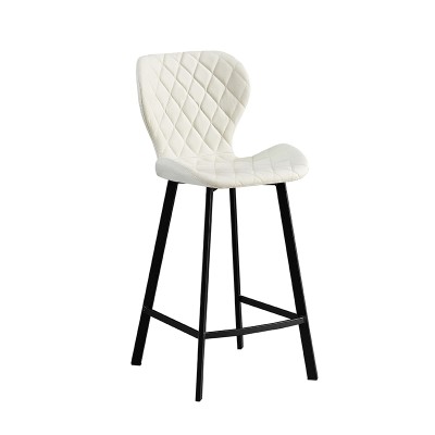 Σκαμπό Μπάρ Art Maison Nyborg 2τμχ Off White Ύφασμα 48x46x65/97εκ.-48X46X65/97εκ.