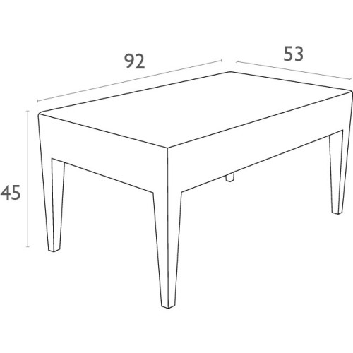 Τραπέζι Art Maison Hedensted - Dark Gray (92x53x45εκ.)