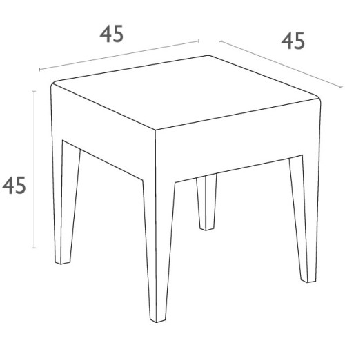 Τραπέζι Art Maison Hedensted - White (45x45x45εκ.)