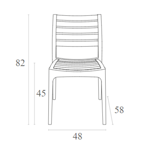 Καρέκλα Art Maison Jyllinge - Brown (48x58x82εκ.)