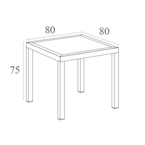 Τραπέζι Art Maison Jyllinge - White (80x80x75εκ.)