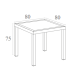 Τραπέζι Art Maison Jyllinge - White (80x80x75εκ.)