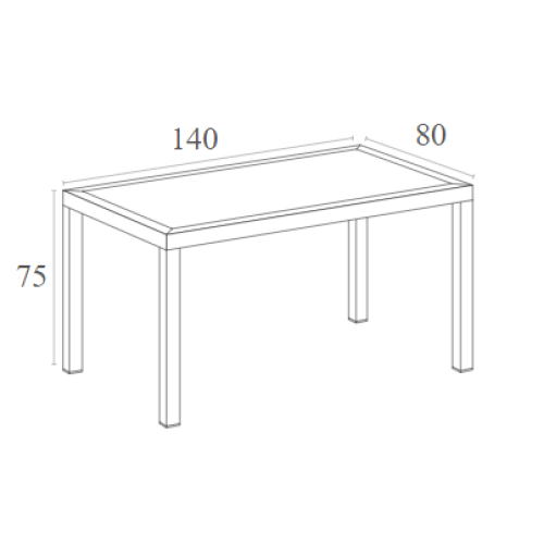 Τραπέζι Art Maison Jyllinge - Taupe (140x80x75εκ.)