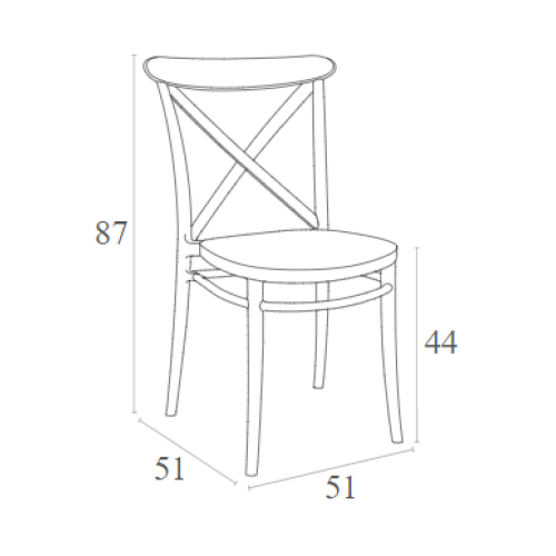 Καρέκλα Art Maison Strand - Olive (51x51x87εκ.)
