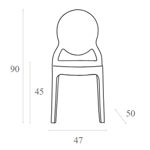 Καρέκλα Art Maison Niva - Brown (47x50x90εκ.)