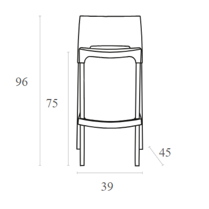 Σκαμπό Μπαρ Art Maison Kjellerup - White (39x45x96εκ.) Σκαμπό Μπαρ Art Maison Kjellerup - White (39x45x96εκ.)